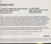 Fabolous: Make U Mine / Now Ride 6-Track Promo w/ Back Artwork