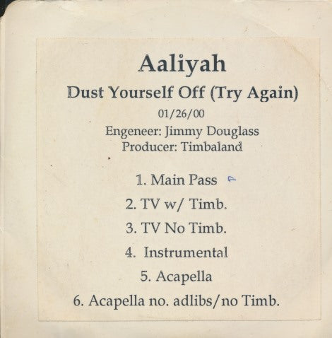 Aaliyah: Dust Yourself Off (Try Again) 8-Track Promo