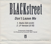 Blackstreet: Don't Leave Me 2-Track Promo w/ Back Artwork