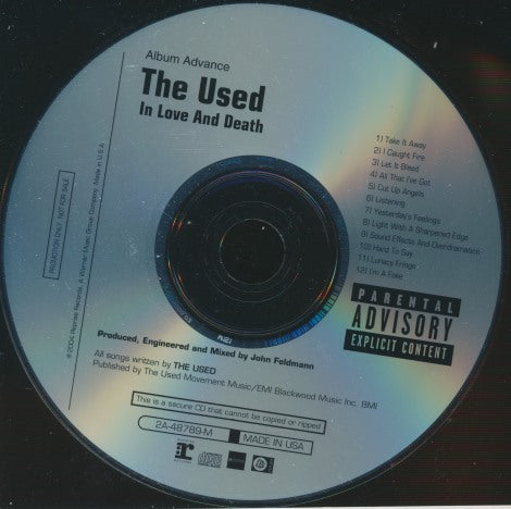 The Used: In Love And Death Advance Promo