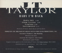 JT Taylor: Baby I'm Back 4-Track Promo w/ Back Artwork