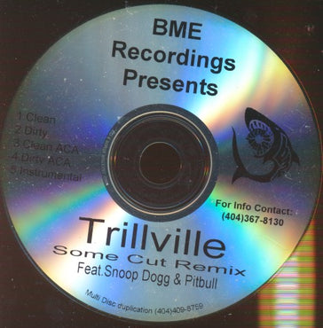 Trillville Feat. Snoop Dogg & Pitbull: Some Cut Remix 5-Track Promo w/ No Artwork