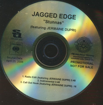 Jagged Edge: Stunnas 3-Track Promo w/ No Artwork