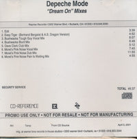Depeche Mode: Dream On Mixes 8-Track CD Reference Promo w/ Front Artwork
