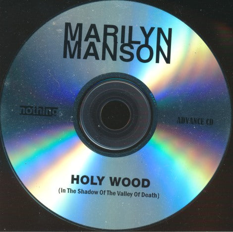 Marilyn Manson: Holy Wood (In The Shadow Of The Valley Of Death) Advance Promo w/ Back Artwork