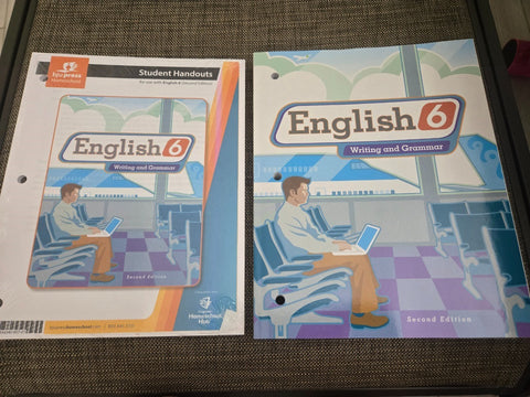 BJU Press English 6: Student Worktext & Video Handouts Lot MB 2nd