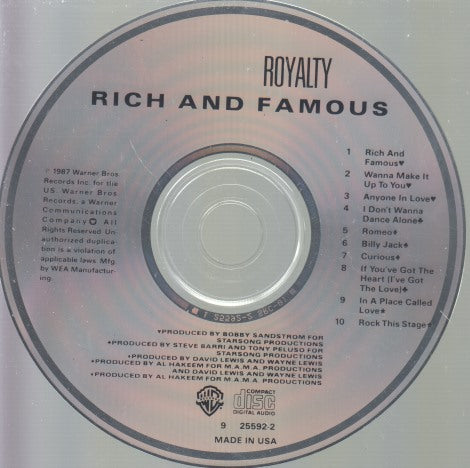 Royalty: Rich And Famous w/ Back Artwork