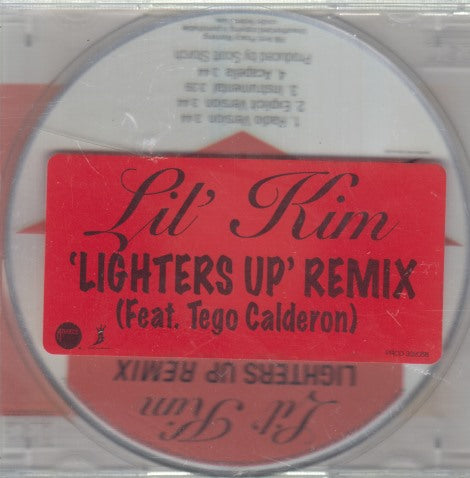 Lil' Kim: Lighters Up Remix 4-Track Promo w/ Hype Sticker & Cracked Case