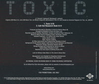 Britney Spears: Toxic 2-Track Promo w/ Back Artwork
