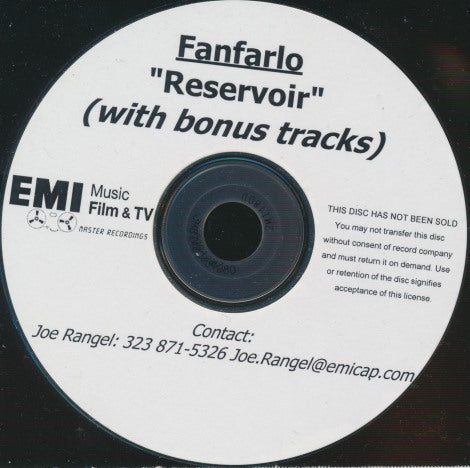 Fanfarlo: Reservoir 15-Track Promo w/ Back Artwork