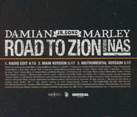 Damian Jr. Gong Marley Featuring Nas: Road To Zion 3-Track Promo w/ Back Artwork