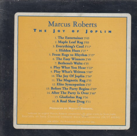 Marcus Roberts: The Joy Of Joplin 16-Track Promo