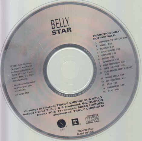 Belly: Star 15-Track Promo w/ Back Artwork