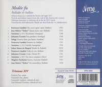 Tritonus XIV: Medee Fu: Ballades & Ballate w/ Case Slip
