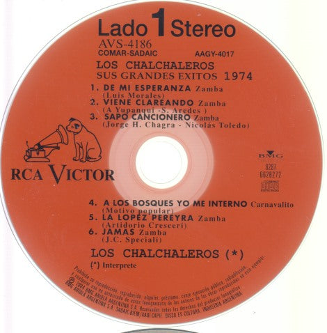 Los Chalchaleros: Sus Grandes Exitos 1974 w/ No Artwork