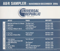 A&R Sampler: November/December 2006 11-Track Promo
