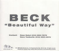 Beck: Beautiful Way 1-Track Promo w/ Back Artwork