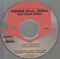 Webbie: Bad Chick Remix 2-Track Promo w/ Back Artwork