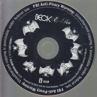 Beck: E-Pro 2-Track Promo w/ Back Artwork