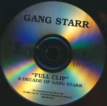 Gang Starr: Full Clip: A Decade Of Gang Starr 35-Track 2-Disc Set Promo w/ Back Artwork