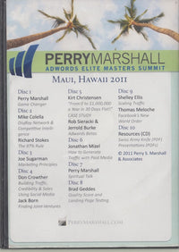 Perry Marshall: AdWords Elite Masters Summit: Maui Hawaii 2011 Incomplete 9-Disc Set