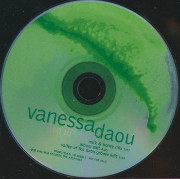 Vanessa Daou: Two To Tango 3-Track Promo w/ Back Artwork