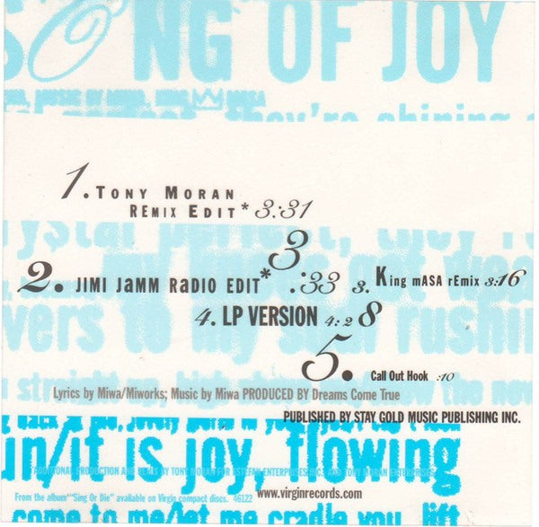 Dreams Come True: Song Of Joy 5-Track Promo