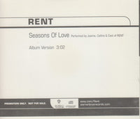 Rent: Seasons Of Love 1-Track Promo w/ Back Artwork