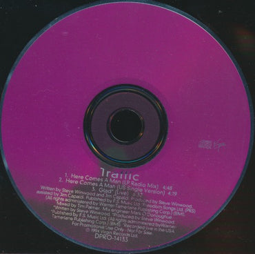 Traffic: Here Comes A Man 3-Track Promo w/ Back Artwork