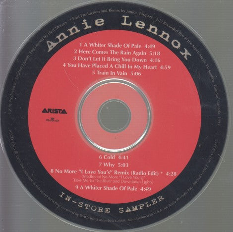 The Album Network TuneUp / Annie Lennox In-Store Sampler #38 w/ Back Artwork In-Store Play 30-Track 2-Disc Set Promo