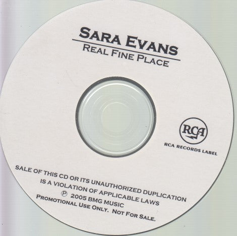 Sara Evans: Real Fine Place 13-Track Advance Promo w/ Front Artwork