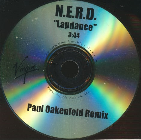 N.E.R.D.: Lapdance: Paul Oakenfeld Remix 1-Track Promo w/ Back Artwork