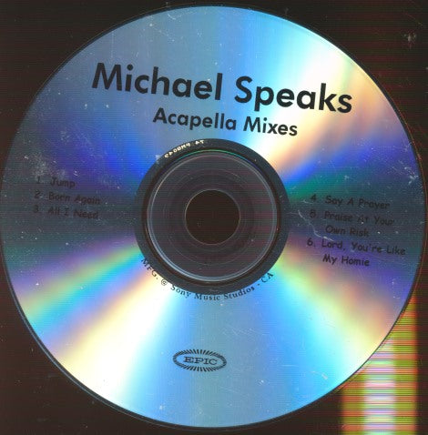Michael Speaks: Acapella Mixes 6-Track Promo w/ No Artwork