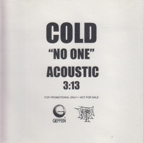 Cold: No One: Acoustic 1-Track Promo