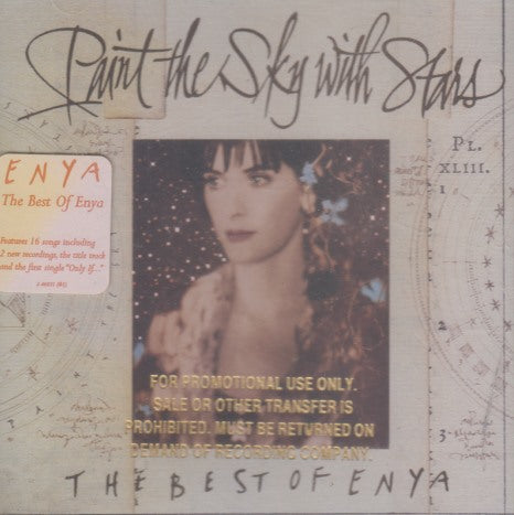 Enya: Paint The Sky With Stars: The Best Of Enya Promo Stamped w/ Hype Sticker & Cracked Case