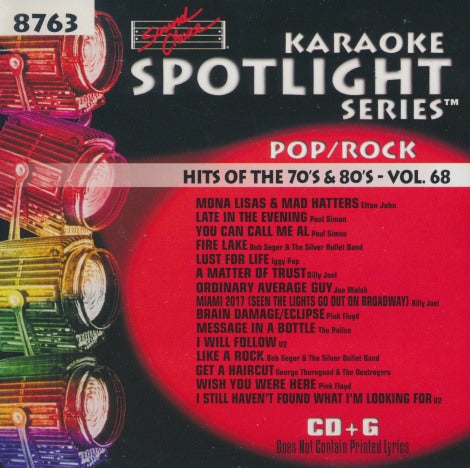 Sound Choice Karaoke Spotlight Series: Pop/Rock Hits Of The 70's & 80's Vol. 68