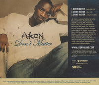 Akon: Don't Matter 3-Track Promo w/ Back Artwork