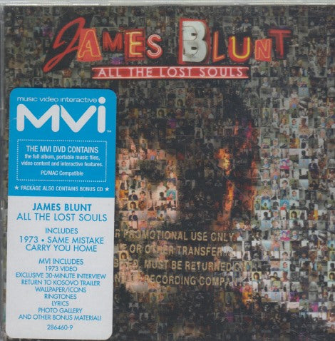James Blunt: All The Lost Souls 2-Disc Set Promo Stamped w/ Hype Sticker