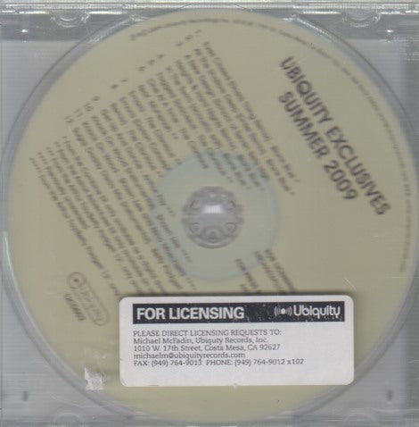 Ubiquity Exclusives: Summer 2009 12-Track Promo w/ Licensing Sticker