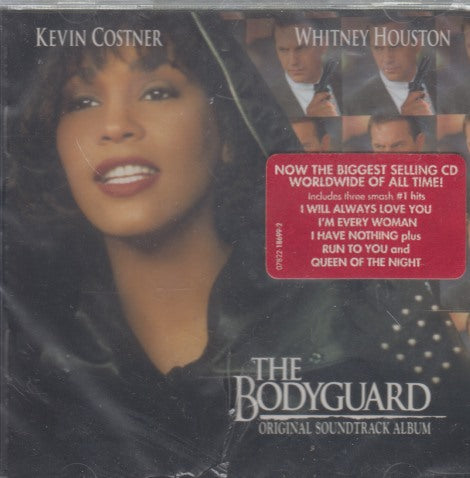 Whitney Houston: The Bodyguard: Original Soundtrack Album w/ Hype Sticker, Drill Hole, & Cracked Case