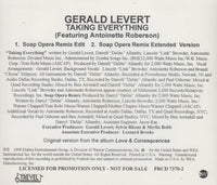 Gerald Levert: Taking Everything: Remix 2-Track Promo w/ Back Artwork