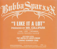 Bubba Sparxxx: I Like It A Lot 3-Track Promo w/ Back Artwork