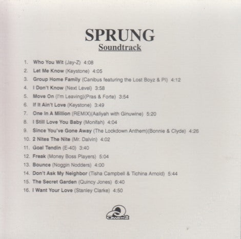 Sprung: Soundtrack 16-Track Promo