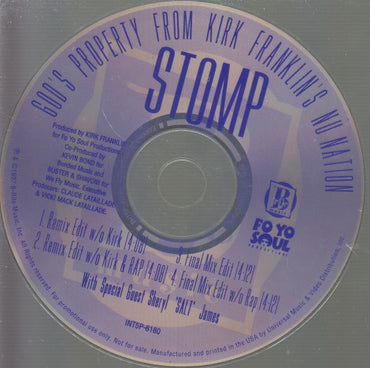 God's Property From Kirk Franklin's Nu Nation: Stomp 4-Track Promo w/ No Artwork