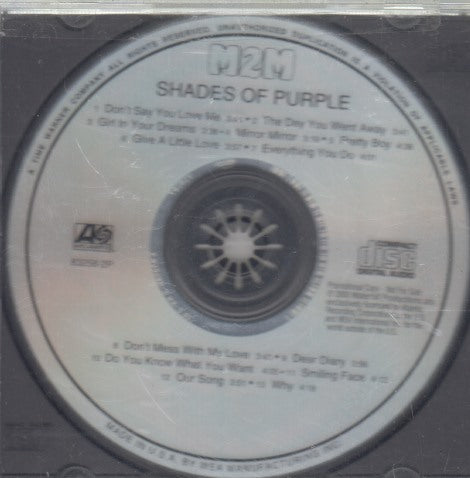 M2M: Shades Of Purple 13-Track Promo w/ Back Artwork