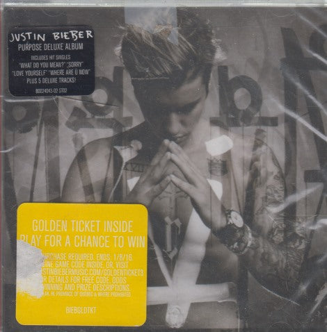 Justin Bieber: Purpose Deluxe w/ Hype Stickers & Cracked Case
