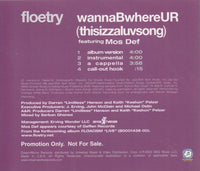 Floetry: WannaBwhereUR (thisizzaluvsong) 4-Track Promo w/ Back Artwork