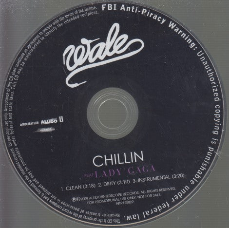 Wale: Chillin 3-Track Promo w/ No Artwork