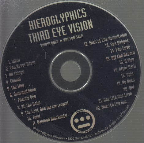 Hieroglyphics: Third Eye Vision 22-Track Promo w/ No Artwork