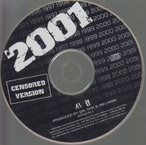 Dr. Dre: 2001 Censored w/ No Artwork